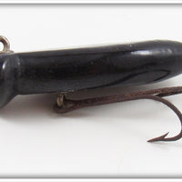 Vintage Creek Chub Solid Black Big Bug Wiggler Lure 1413