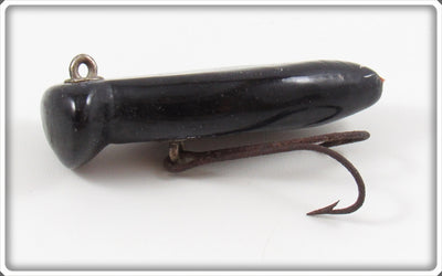 Vintage Creek Chub Solid Black Big Bug Wiggler Lure 1413