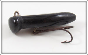 Vintage Creek Chub Solid Black Big Bug Wiggler Lure 1413