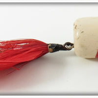 The Dickens Bait Co Red & White Dicken's Weedless Wonder Lure