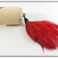 The Dickens Bait Co Red & White Dicken's Weedless Wonder