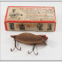 Vintage Heddon Brown Flocked Mouse Meadow Mouse Lure In Box F4000BM