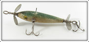 Vintage Pontiac Mfg Co Green & White Radium Minnow Lure