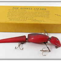 Vintage Joe B Hinkle Red Hinkle Lizard In Green Lizard Box