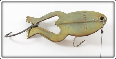 Vintage Heddon Gold Plate Spoon-y Frog Lure 