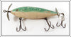 Vintage Ypsilanti Bait Co Green & White Ypsi Minnow Lure