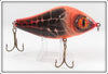 B.E. Red Orange Crawdad Contemporary Large Musky Lure