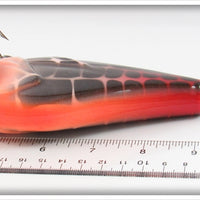 B.E. Red Orange Crawdad Contemporary Large Musky Lure