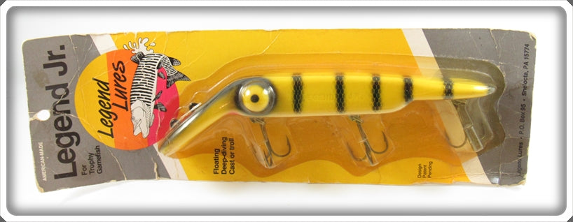 Legend Lures Yellow & Black Scale 8" Legend Jr On Card