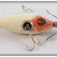 Vintage Heddon White & Red 20 Baby Dowagiac Lure