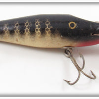 Vintage Creek Chub Black Scale Wooden Spinning Pikie 9333