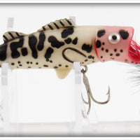 Vintage Buckeye Bait Corp White Coach Dog Trout Size Bug N Bass Lure