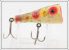 Vintage Nichols Red & Yellow Spots Glitter Popper Lure