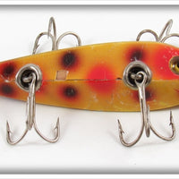 Heddon Yellow With Red & Black Spots 00 Dowagiac Minnow Lure 001