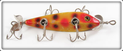 Heddon Yellow With Red & Black Spots 00 Dowagiac Minnow Lure 001