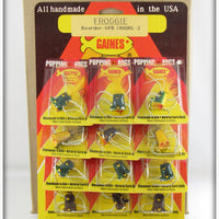 Gaines Froggie Popping Bugs Dealer Display Card In Box