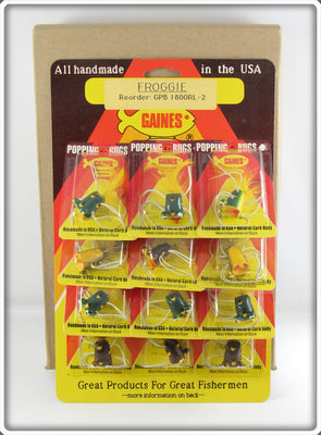 Gaines Froggie Popping Bugs Dealer Display Card In Box