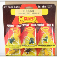 Gaines Froggie Popping Bugs Dealer Display Card In Box