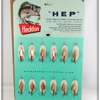 Vintage Heddon Hep Dealer Display Card In Box