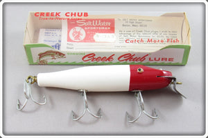 Vintage Creek Chub Red Head White Snook Pikie In Box 3402