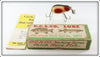 Vintage Creek Chub White And Red With Wings Tiny Tim Lure In Box 6426