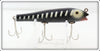Vintage Creek Chub Black With White Lines Darter 2000 Special Lure