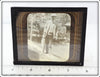 Magic Lantern Glass Photo Slide Of Man With A Fish