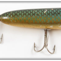 Vintage Heddon Blue Scale No Eye Baby Lucky 13 Lure 2409X 