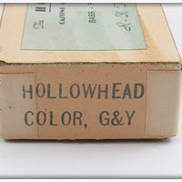 R - K Tackle Co Green & Yellow Hollowhead In Box