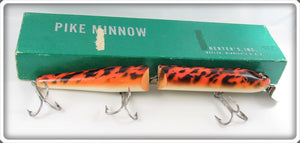 Herter's Inc Orange Tiger Giant Jointed Pikie Minnow In Box