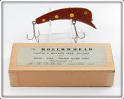 Vintage R - K Tackle Co Mahogany Hollowhead Lure In Box