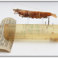 Vintage The Actual Lure Co Real Shrimp Lure In Tube 