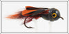 Vintage Heddon Orange & Black Wilder's Fancy Bass Bug Lure