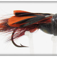 Vintage Heddon Orange & Black Wilder's Fancy Bass Bug Lure