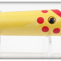 Vintage Harris Pearl Red Dot Size 4 Salmon Plug Lure
