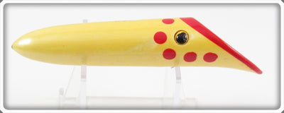 Vintage Harris Pearl Red Dot Size 4 Salmon Plug Lure