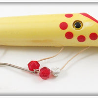 Vintage Harris Pearl Red Dot Size 4 Salmon Plug Lure