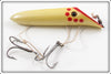 Vintage Harris Pearl Red Dot Size 4 Salmon Plug Lure