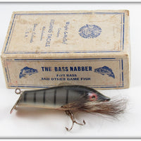 Wright & McGill Grey Black Stripes Bass Nabber Lure In Box 