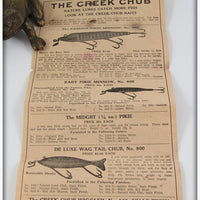 Creek Chub Pocket Catalog & Paperwork Lot