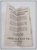 Creek Chub Pocket Catalog & Paperwork Lot