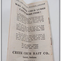 Creek Chub Pocket Catalog & Paperwork Lot