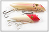 Martin Silver Scale Pink & Red Head Salmon Plug Lure Pair