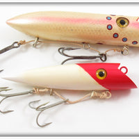 Martin Silver Scale Pink & Red Head Salmon Plug Lure Pair