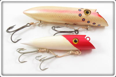 Martin Silver Scale Pink & Red Head Salmon Plug Lure Pair