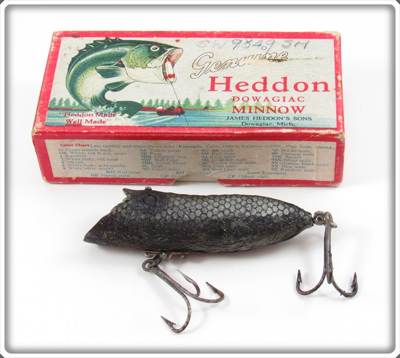 Vintage Heddon Silver Herring Sea Basser Spook Jr Lure In Box