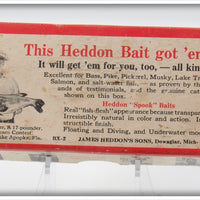 Vintage Heddon Shiner Scale Zig Wag Empty Brush Box 8359P