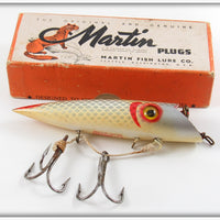 Vintage Martin Silver Scale Salmon Plug In Mackerel Box