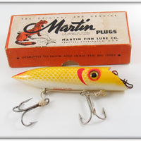 Vintage Martin Yellow Red Gill Salmon Plug In Box