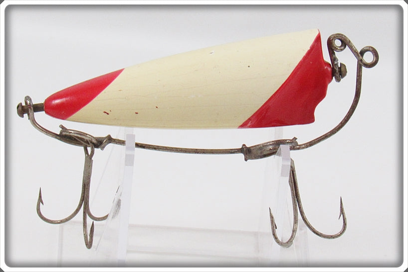 Bite Em Bate Co Red & White Rotating Bait